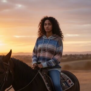 OVLA multicolored hooded sweater